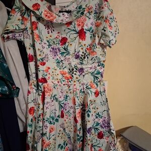 Dolly & Dotty Vintage Style Floral Dress | Size 14